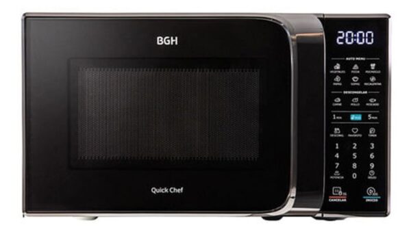 Microondas Bgh Eco Negro Digital 20 Litros 700w