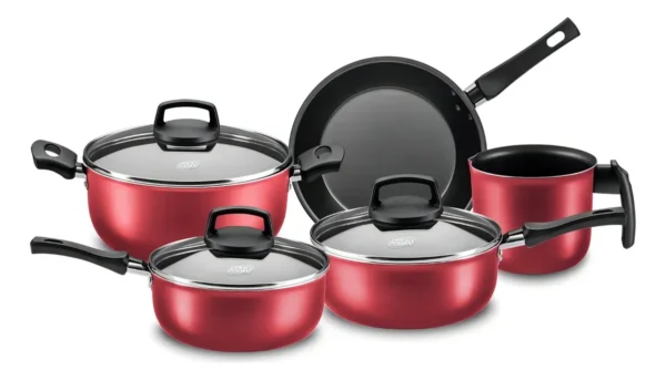 Batería Cocina Olla Mta Safira Aluminio Teflón
