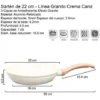 Sartén Inducción Antiadherente 22 Cm Granito Crema Carol - Image 3